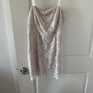 Love's a Dream White Lace Sleeveless Mini Dress